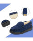 Фото #3 товара Yukon Men's Suede Shearling Moccasin Slippers Moc Toe Slip On Shoes