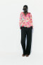 Фото #1 товара Рубашка из сатина с цветочным принтом ZARA