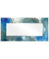 'Subtle Blues' Rectangular On Free Floating Printed Tempered Art Glass Beveled Mirror, 72" x 36"