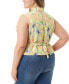 ფოტო #2 პროდუქტის Trendy Plus Size Embla Floral Tie-Back Vest