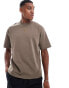 Фото #2 товара Selected Homme oversized t-shirt in tan