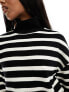 NA-kd nigh neck striped jumper in black and white