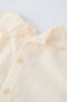 Блуза из рельефной ткани с кружевом на воротнике ZARA
