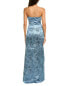 Rene Ruiz Draped Organza Gown Women's