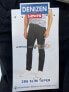 DENIZEN From Levi's 286 Taper Jeans Men's Cruise Black Denim Slim Fit Size 33X32