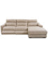 Фото #24 товара Gabrine 3-Pc. Leather Sectional with 2 Power Headrests & Chaise, Created for Macy's