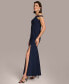 Donna Karan Women's Sweetheart-Neck Cold-Shoulder Gown Синий, 4 - фото #3