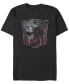 Фото #1 товара Men's Autobot Face Badge Short Sleeve Crew T-shirt