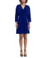 Фото #5 товара Women's Dolman-Sleeve Velvet Fit & Flare Dress
