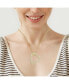 Фото #3 товара 14k Gold Cubic Zirconia Ribbon Heart Halo Floating Pendant Necklace