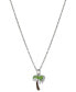 Фото #1 товара Giani Bernini crystal Palm Tree 18" Pendant Necklace in Sterling Silver, Created for Macy's