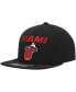 Фото #2 товара Men's Black Miami Heat Hardwood Classics Front Loaded Snapback Hat