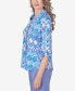 Women's Summer Breeze Zig Zag Button Down Blouse