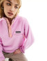 Columbia Helvetia 1/2 snap cropped fleece in pink