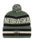 Фото #2 товара Men's Green Nebraska Huskers OHT Military-Inspired Appreciation Bering Cuffed Knit Hat with Pom