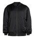 Фото #1 товара Scoop Women's Oversized Satin Bomber Jacket with Rouched Sleeves Black M 8-10