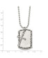 Фото #2 товара Chisel antiqued Brushed 2 Piece Textured Cross Dog Tag Ball Chain