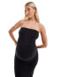 Фото #4 товара Mamalicious Maternity seamless bandeau midi dress in black