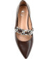 ფოტო #4 პროდუქტის Women's Metinaa Chain Mary Jane Pointed Toe Flats