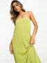 Фото #3 товара ASOS DESIGN bandeau maxi dress in chartreuse