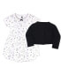 Фото #12 товара Baby Girls Cotton Dress and Cardigan 2pc Set, Dreamer