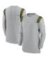 Фото #1 товара Men's Gray Green Bay Packers Sideline Player Uv Performance Long Sleeve T-shirt