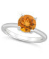 Women's Citrine (1-3/4 ct.t.w.) and Diamond Accent Ring in Sterling Silver