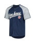 Men's Navy New York Yankees Button-Down Raglan Fashion Jersey