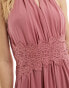 Vila Bridesmaid halterneck maxi dress in rose Mesa-Rose, 40 - фото #3