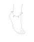 Фото #2 товара Holiday Party Christmas Dangling Multi Charms Frozen Winter Snowflake Anklet Ankle Bracelet For Women Sterling Silver Adjustable 9-10 Inch