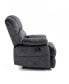 Large Manual Recliner Chair In Fabric For Living Room, Gray