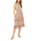 Women's Sleeveless Smocked Neck Knee Length Dress