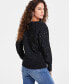 Фото #2 товара Women's Sequin-Shine V-Neck Sweater, Created for Macy's