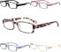 Yuluki Pack of 5 Reading Glasses Blue Light Blocking Visual Aid for Women Men Lightweight Rectangle Glasses Spring Hinge