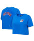 Women's Blue New York Rangers Classic Boxy Cropped T-shirt