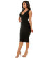 Women's V-neck Bandage Midi Dress Черный, XSmall - фото #3