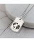 ფოტო #2 პროდუქტის Brushed Black Enamel Earth Dog Tag Box Chain Necklace