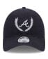 ფოტო #3 პროდუქტის Women's Navy Atlanta Braves Leaves 9TWENTY Adjustable Hat