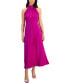 ფოტო #1 პროდუქტის Petite Halter-Neck Sleeveless A-Line Dress