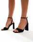 ASOS DESIGN Wide Fit Noah barely there block heeled sandals in black