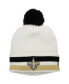 ფოტო #1 პროდუქტის Big Boys White New Orleans Saints Retro Cuffed Knit Hat with Pom