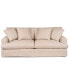 Brenalee 93" Performance Fabric Slipcover Sofa with Four Pillows