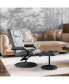 Contemporary Multi-Position Recliner & Ottoman W/ Wrapped Base