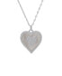ფოტო #1 პროდუქტის Mother of Pearl and Cubic Zirconia Heart Pendant