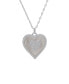 Фото #1 товара Macy's mother of Pearl and Cubic Zirconia Heart Pendant