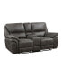 Фото #1 товара White Label Fleming 80" Double Reclining Love Seat with Center Console
