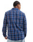 Polo Ralph Lauren check flannel classic oversized fit shirt in blue/navy mblue, XL - Chest 46-48 - фото #4