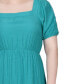 ფოტო #10 პროდუქტის Petite Short Sleeve Tiered Midi Dress