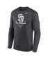 Фото #3 товара Men's Anthracite San Diego Padres Icon Legend Performance Long Sleeve T-shirt