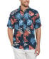 ფოტო #1 პროდუქტის Men's Textured Leaf-Print Button-Down Shirt